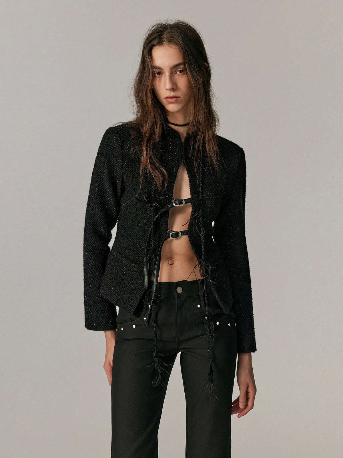 Tweed Belt Nichi Jacket