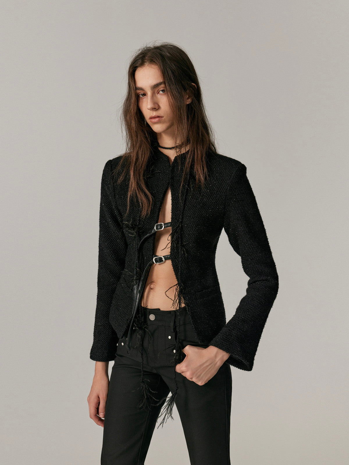 Tweed Belt Nichi Jacket