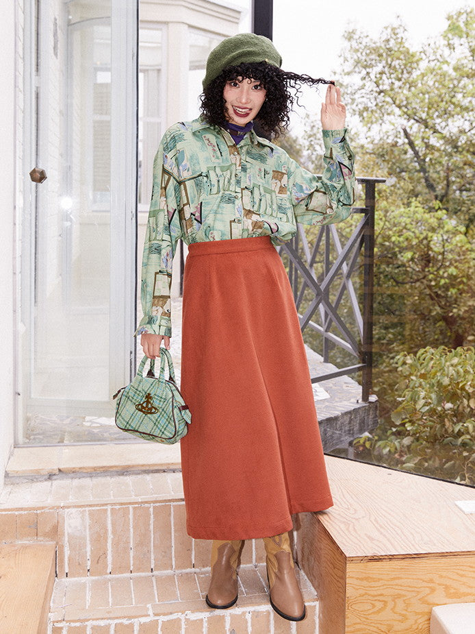 Blume Drop-Schulter Übergroße Patchwork lässig Retro Vintage Shirt