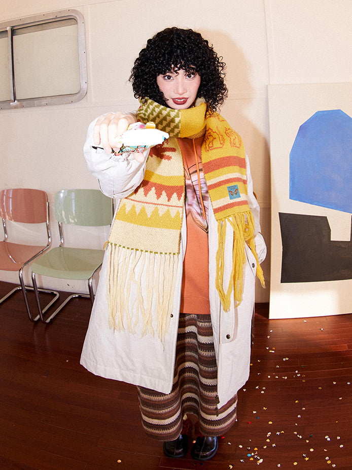Cotton Draw String Casual Sinkey Long Coat