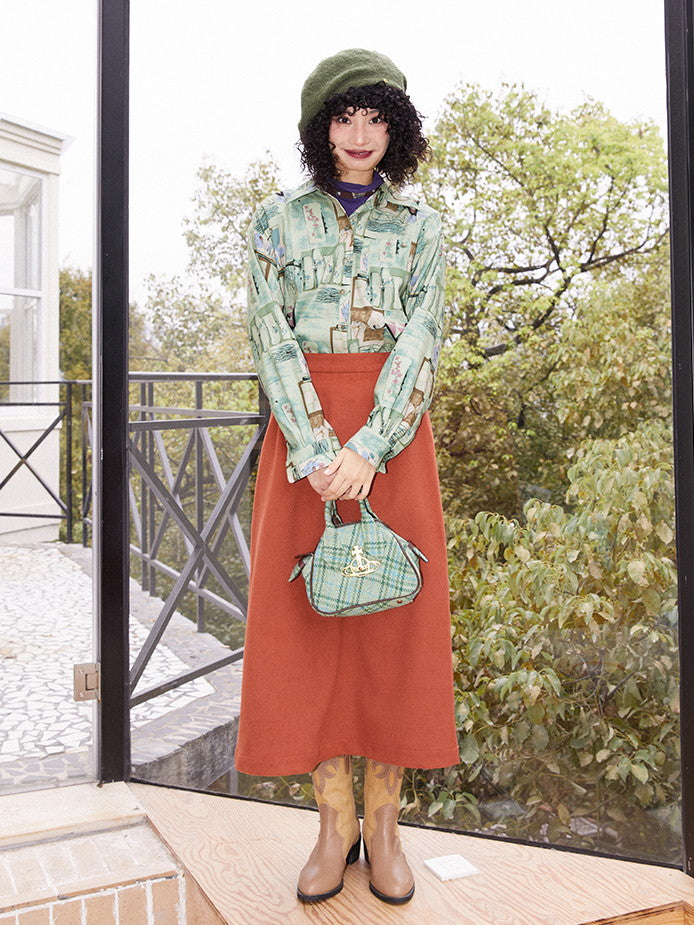 Blume Drop-Schulter Übergroße Patchwork lässig Retro Vintage Shirt