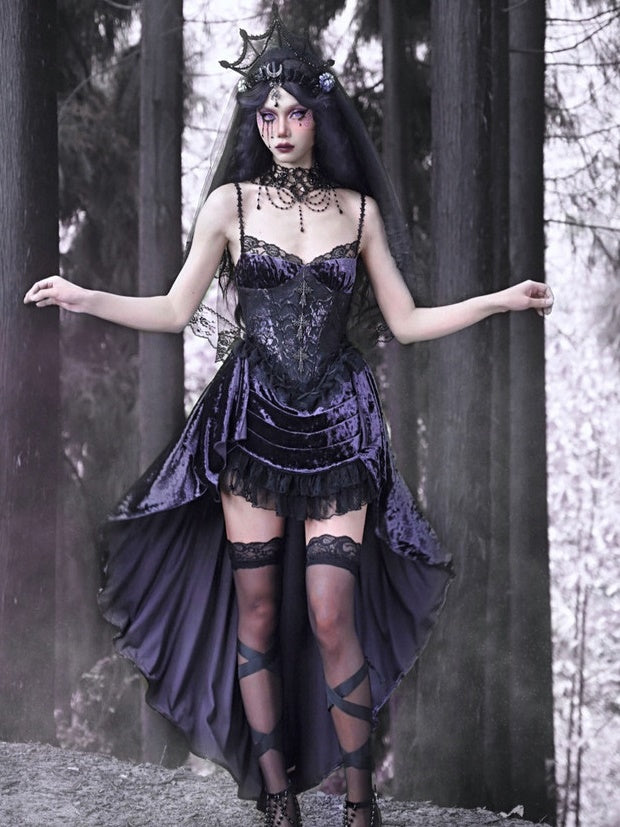 Gothic Velvet Fischschwanz Prinzessin Spitze ein Stück Stück