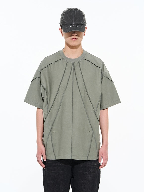 Stitch Line Casual Oversize T-Shirt – ARCANA ARCHIVE
