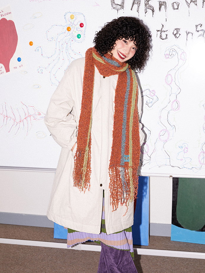 Cotton Draw String Casual Sinkey Long Coat