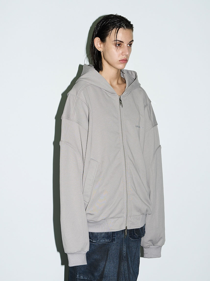 Double-Zip Hoodie Oversize Casual