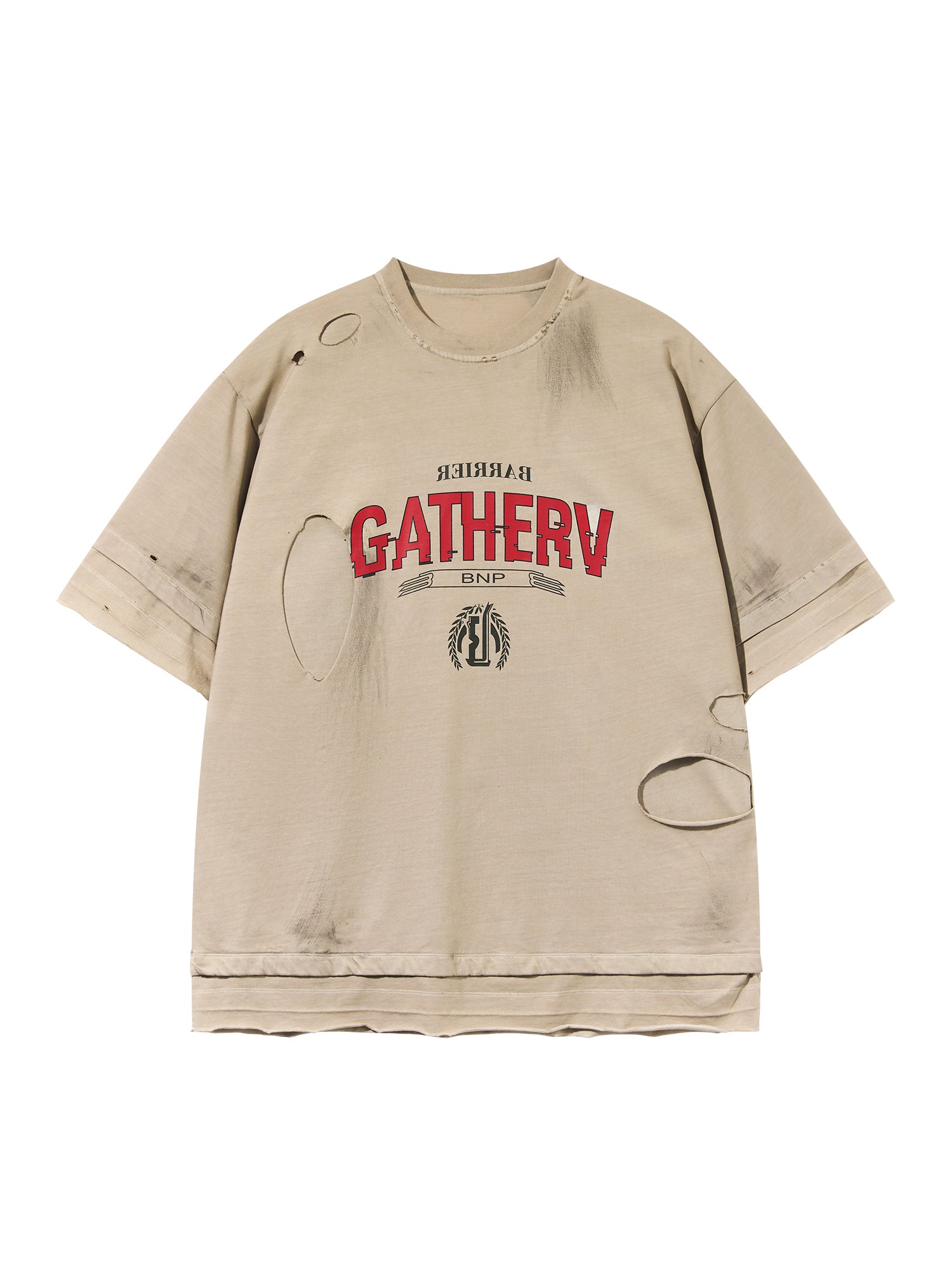 Damage Vintage Oversize Fake-Layered T-Shirt