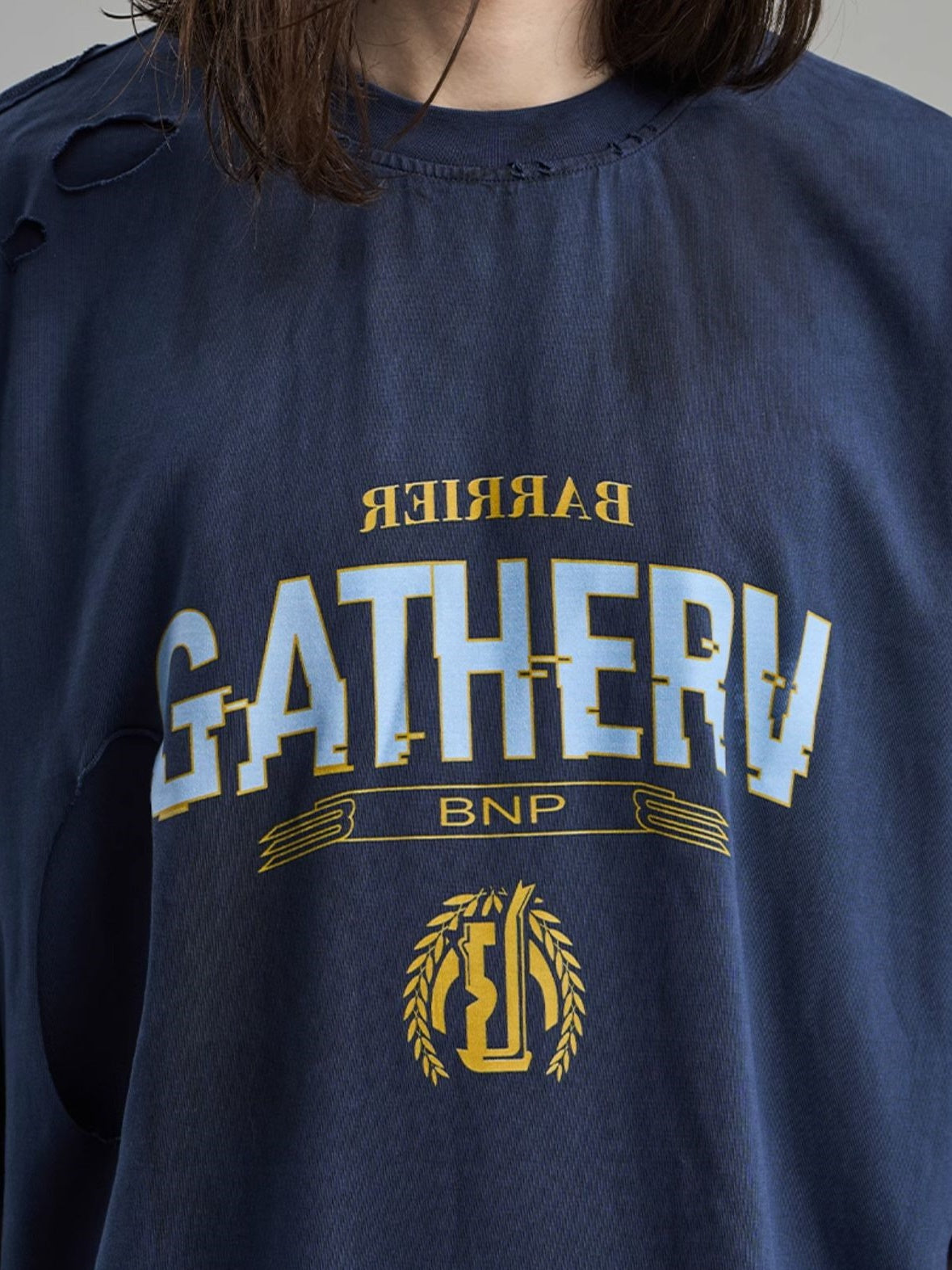 Damage Vintage Oversize Fake-Layered T-Shirt