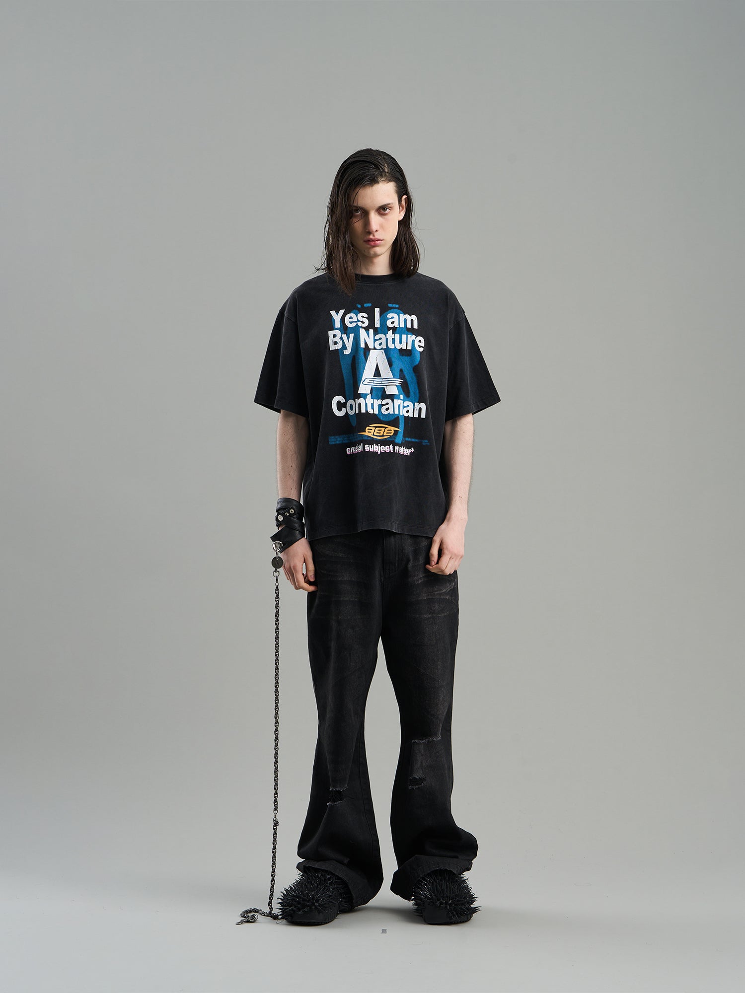 Graphic Big-Silhouette Casual T-Shirt
