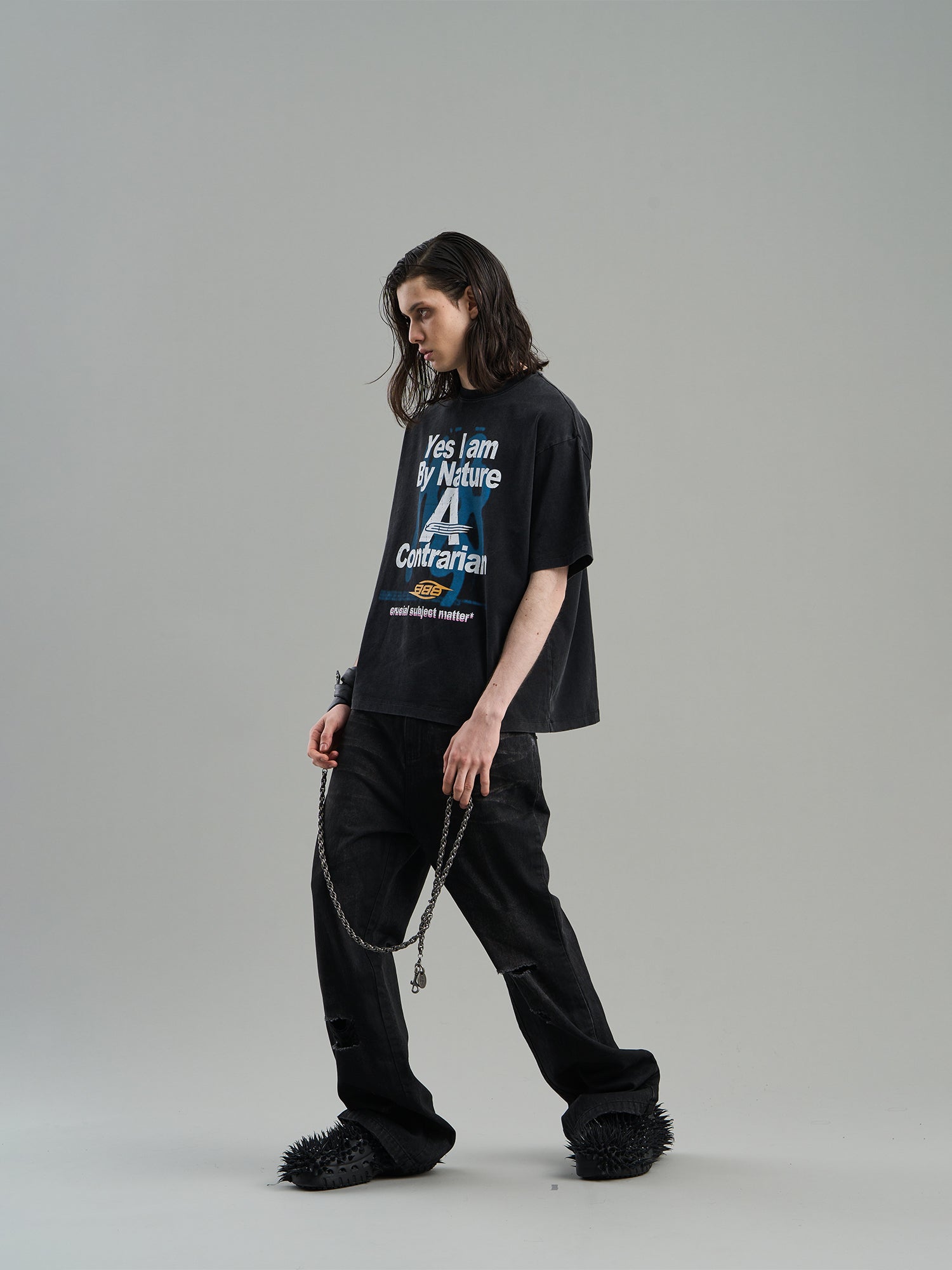 Graphic Big-Silhouette Casual T-Shirt