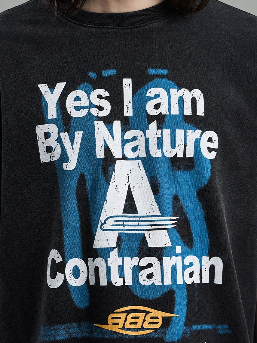 Graphic Big-Silhouette Casual T-Shirt