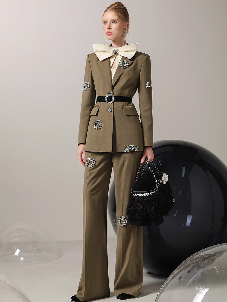 Suit Sequins Nichi Unique Fashionable Jacket&Pants