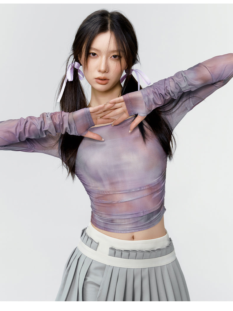 Sheer Thin Off-Shoulder Tight Cutsew