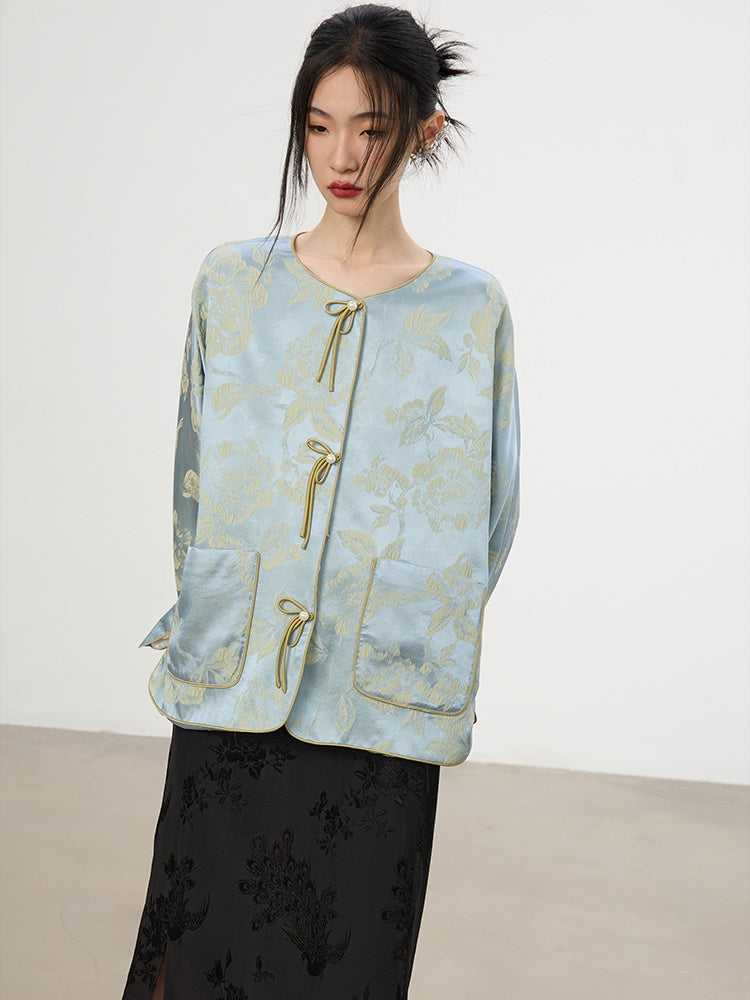 China Stickerei Blume High-End Chic Retro Jacke & Rock