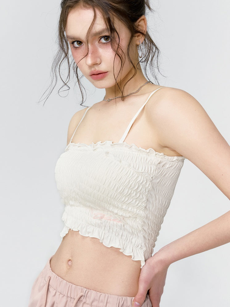 Dehnen Sie Tigth-Frill 2way Bare-Top-Camisol