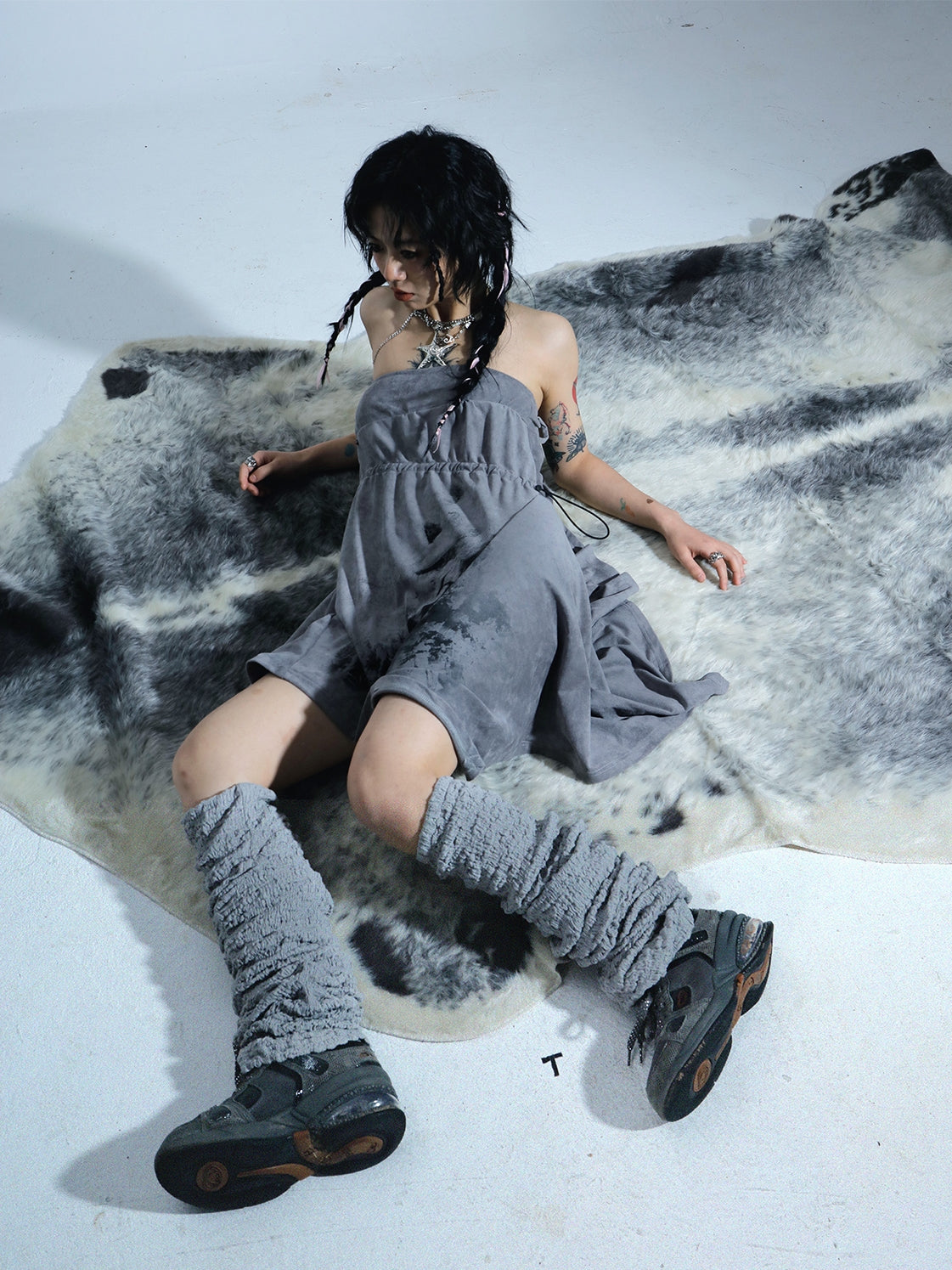 Plain Long Socks Leg-cover