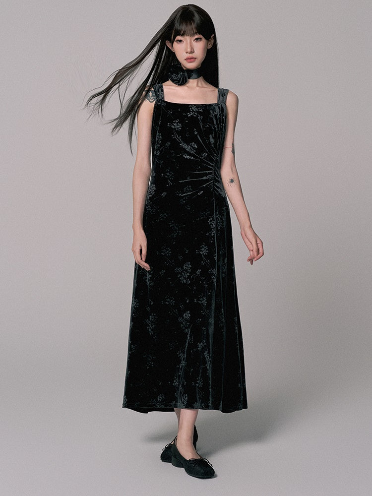 Set-Up Gather Embroidery Simpler Chic Dress&Bolero
