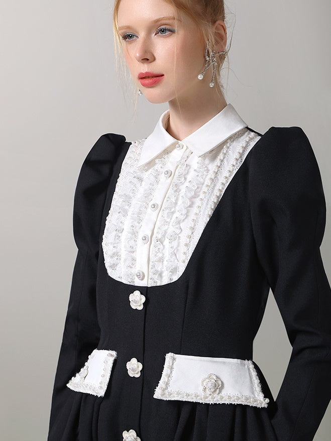 Blumenfrillbluse flauschig monoton ein Stück