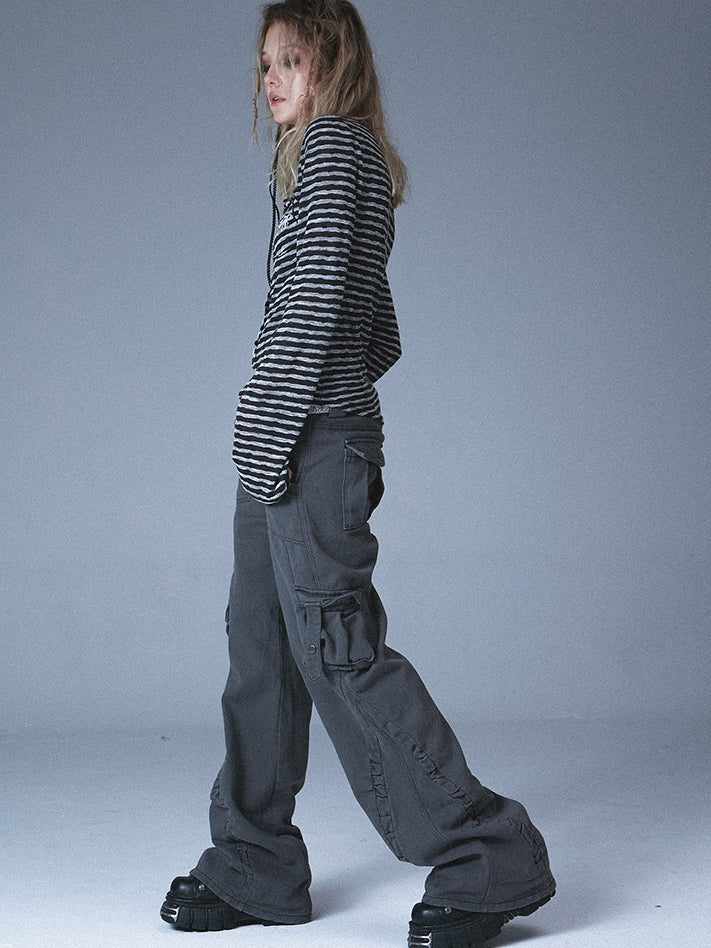 Wide-LEG LOOSE CASUAL WORK-PANTS