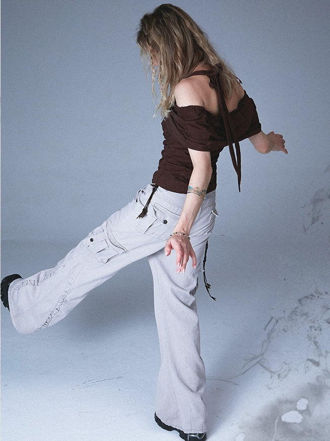 Wide-LEG LOOSE CASUAL WORK-PANTS