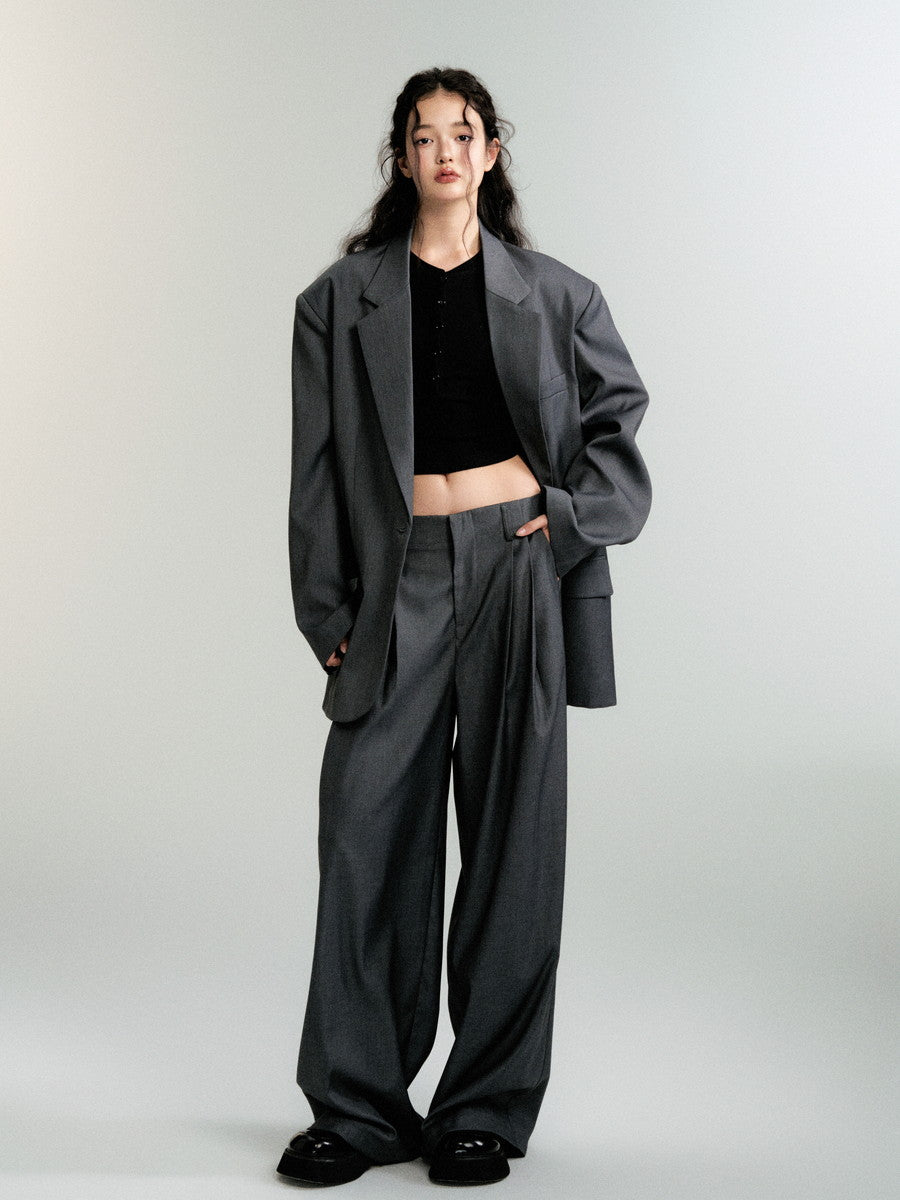 Set-Up Suit Simple Classy Ovresize Jacket&Pants