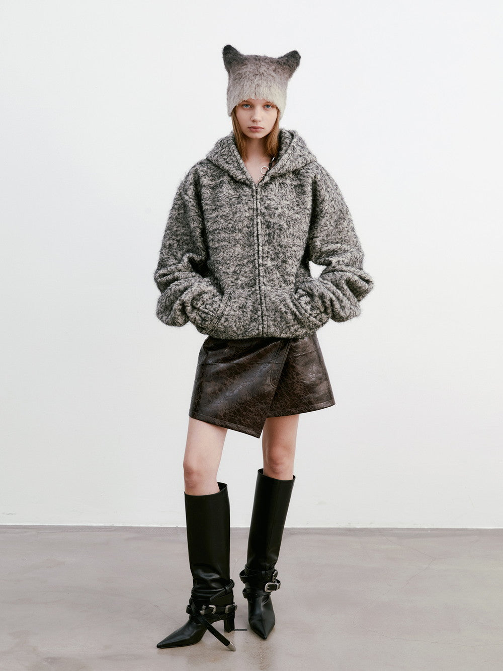 Unisex Hoodie Casual Oversize Knit-Praka