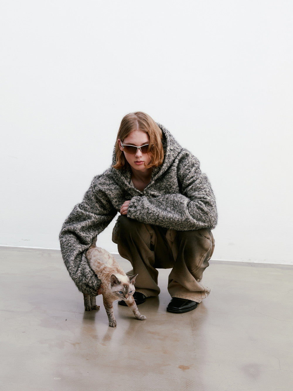 Unisex Hoodie Casual Oversize Knit-Praka