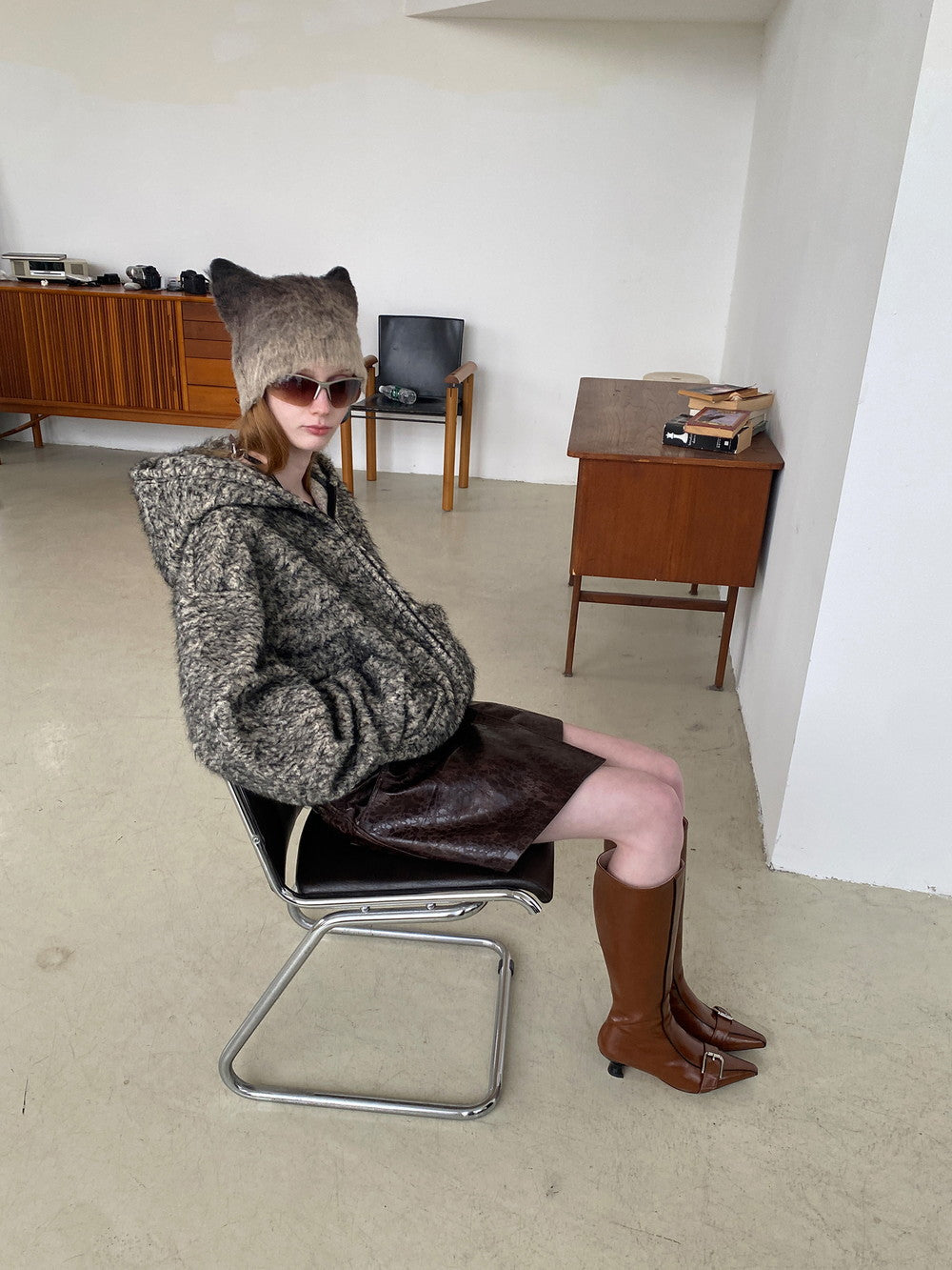 Unisex Hoodie Casual Oversize Knit-Praka