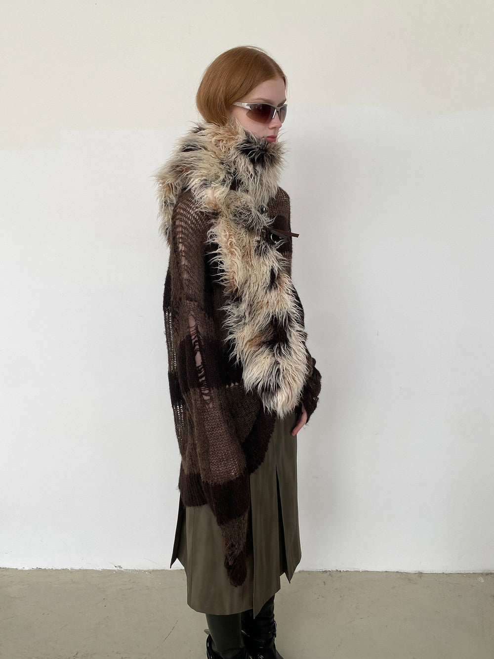 Unisex Volume-Fur Retro Long Muffler
