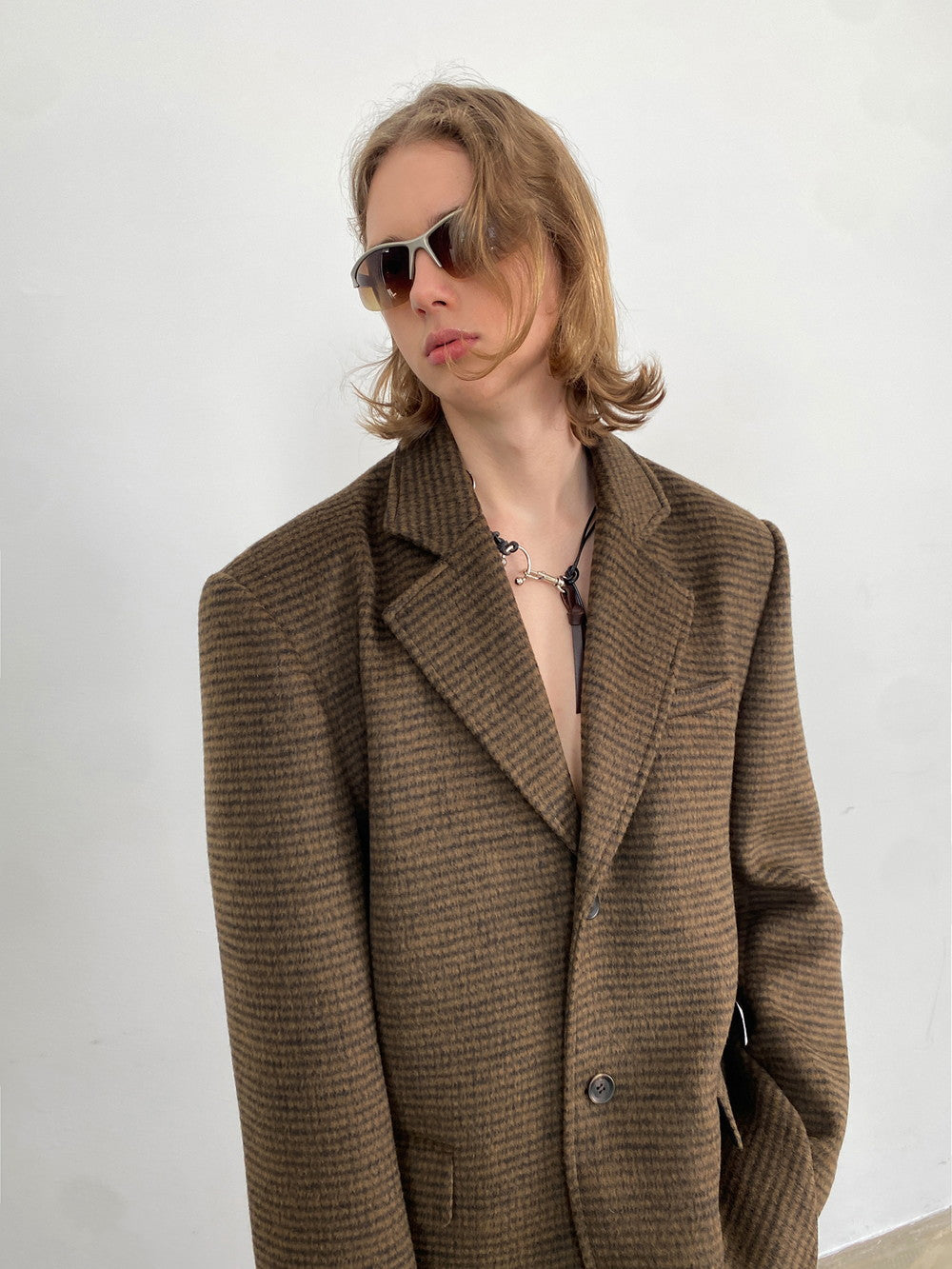 Unisex Set-Up Suit Simple Wool Retro Jacket&Long-Skirt