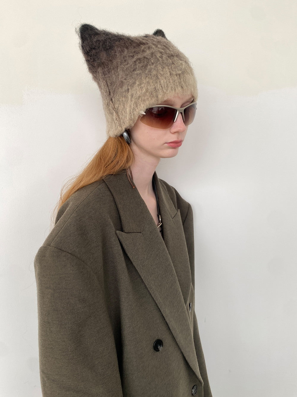 Unisex Jacket&Wide-Pants Loose Wool Suit Semi-Formal Simple Set-Up