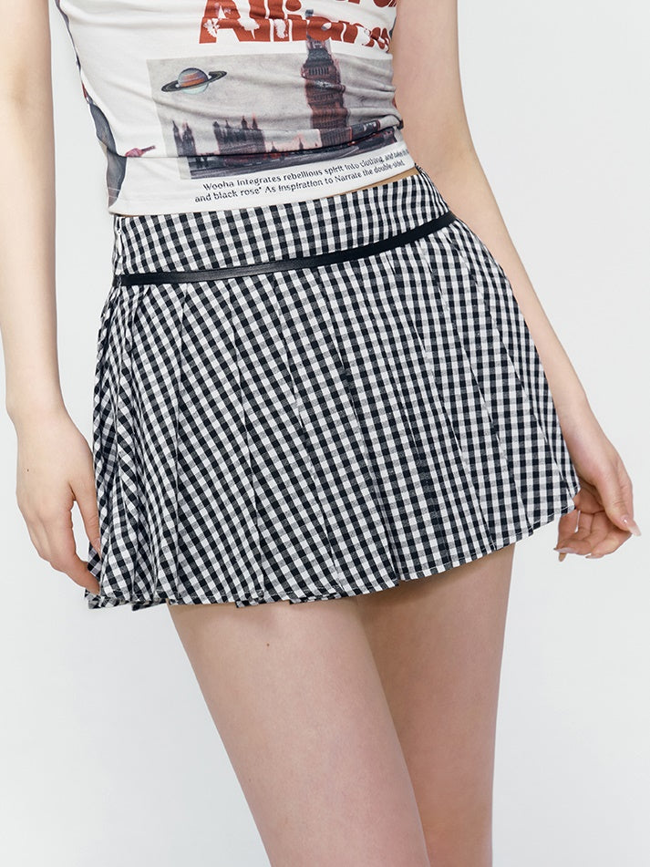 사진 점검 캐주얼 카미솔 및 스커트