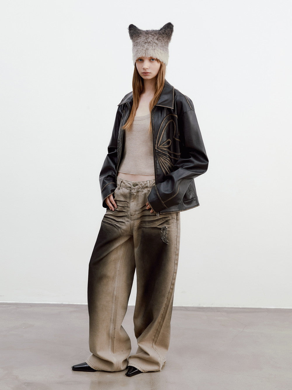Faded Denim Nichi Loosevintage Wide-Pants