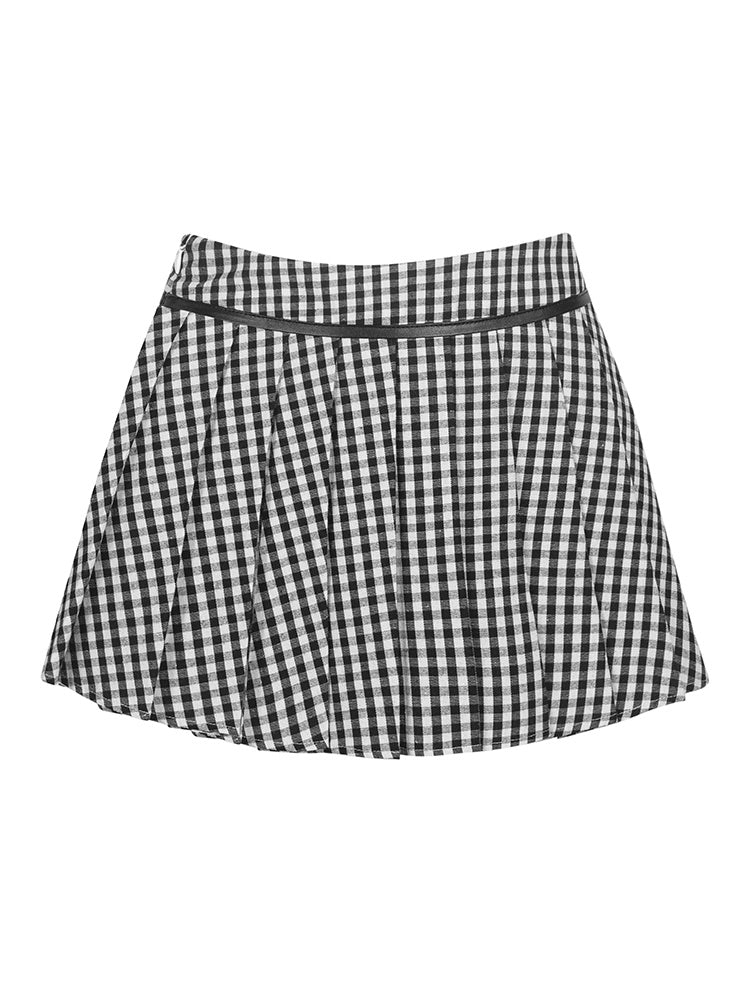 사진 점검 캐주얼 카미솔 및 스커트