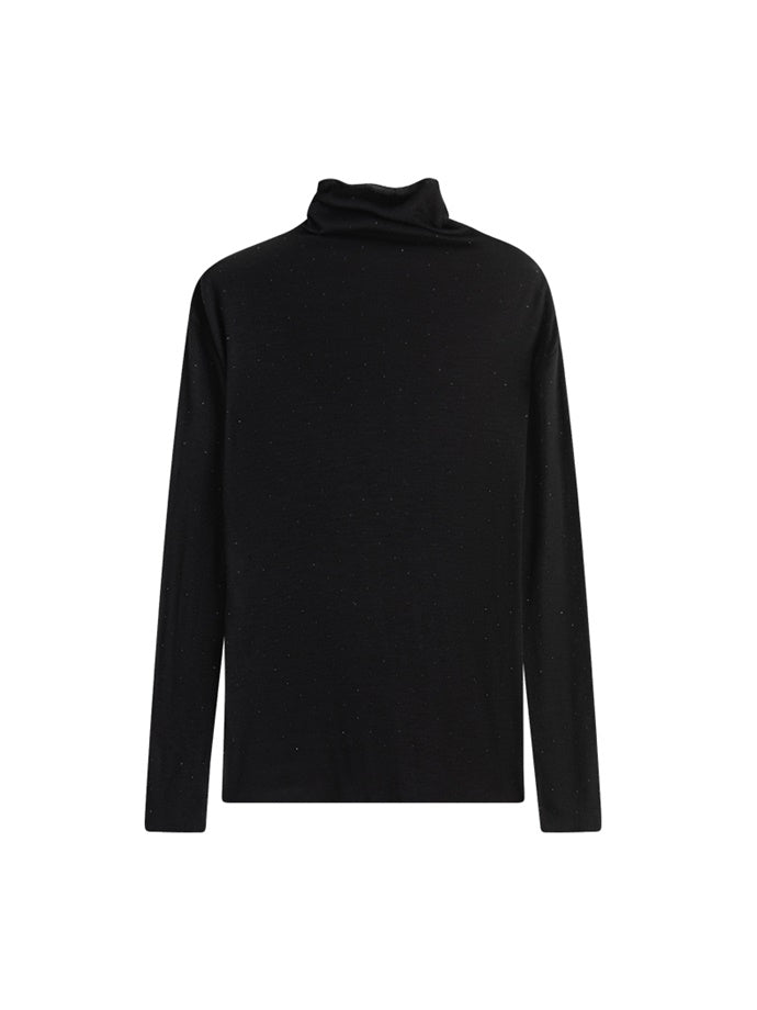 Bijou High-Neck Slim Plain Cutsew