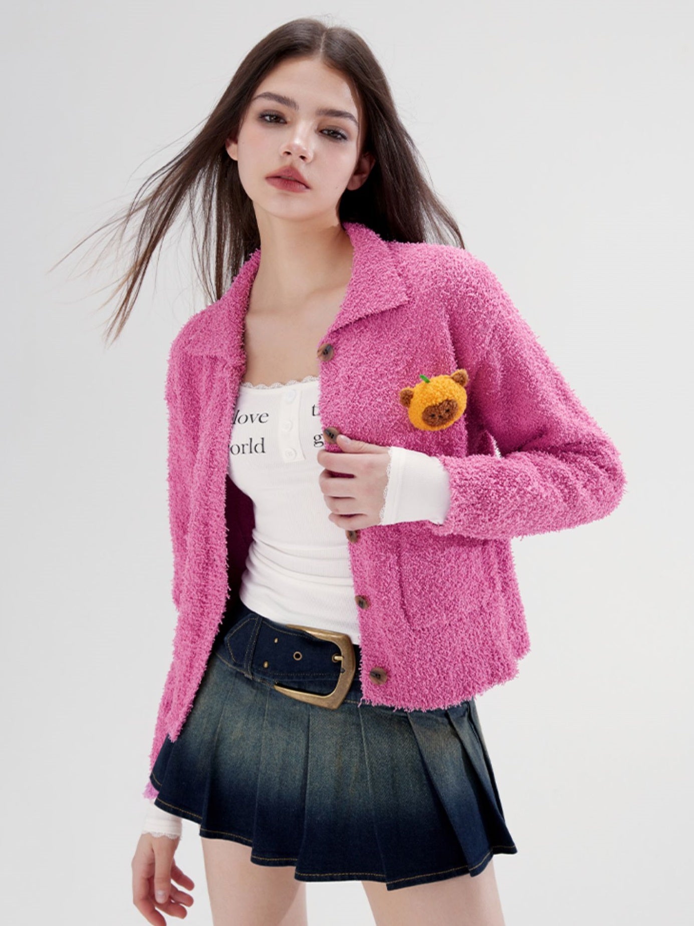 Vivit Casual Relaxage Animal Pop Strick-Jacket