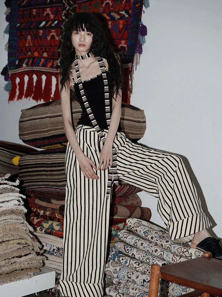 Tight Border Slim Colorful Set Camisole&Long-Tie