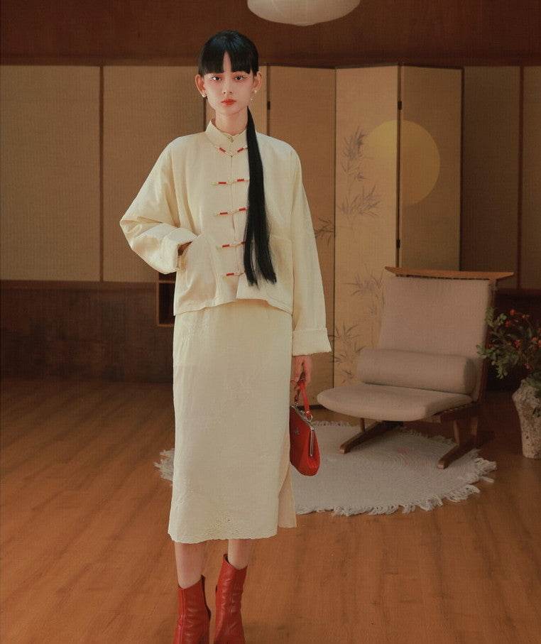 Stickerei MAO-Kriegen China Retro Jacke