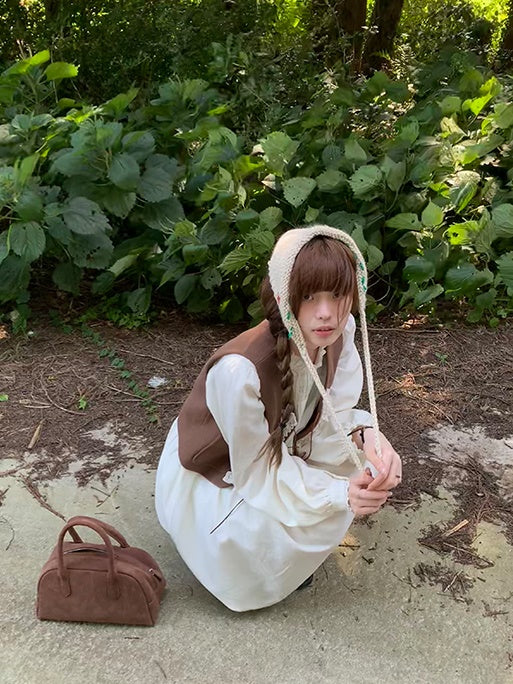 Rüschenband Girly Retro Wollweste