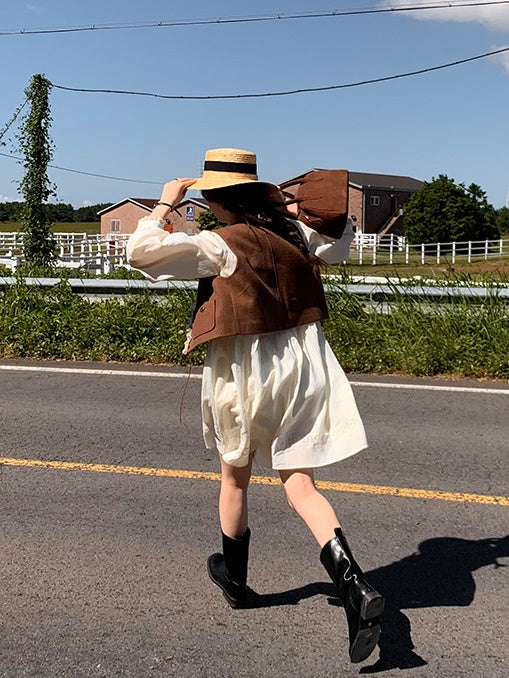 Rüschenband Girly Retro Wollweste