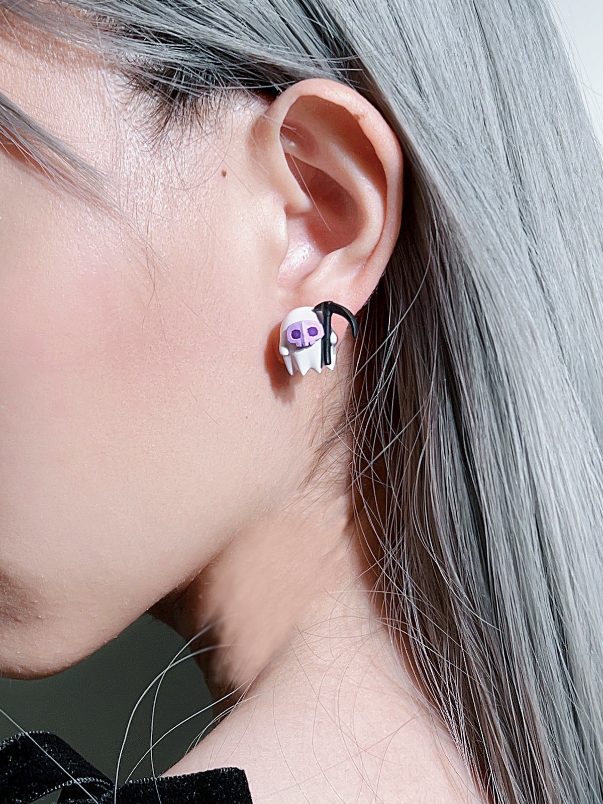 형광 유령 호박 피어싱&이어클립