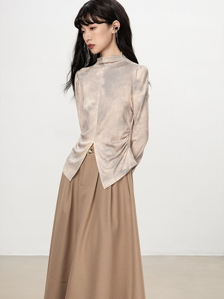 Tie-Dye Gradation Thin Slit Cutsew