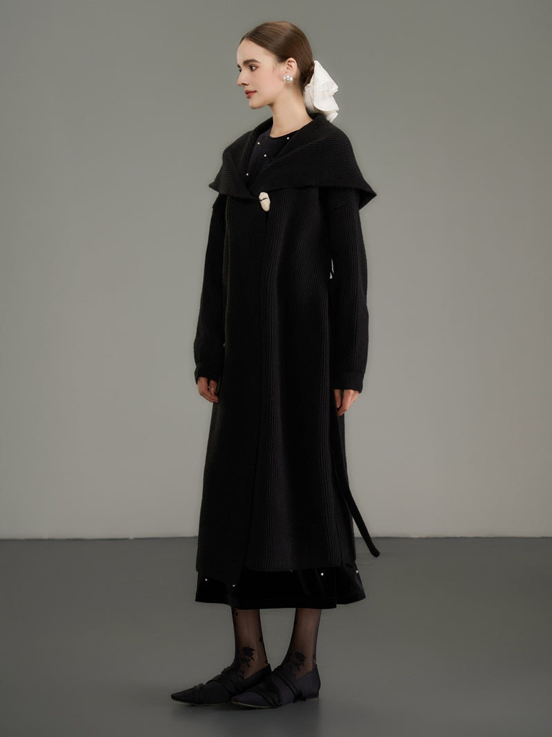 Sweat à capuche Plane laine simple et long-coat
