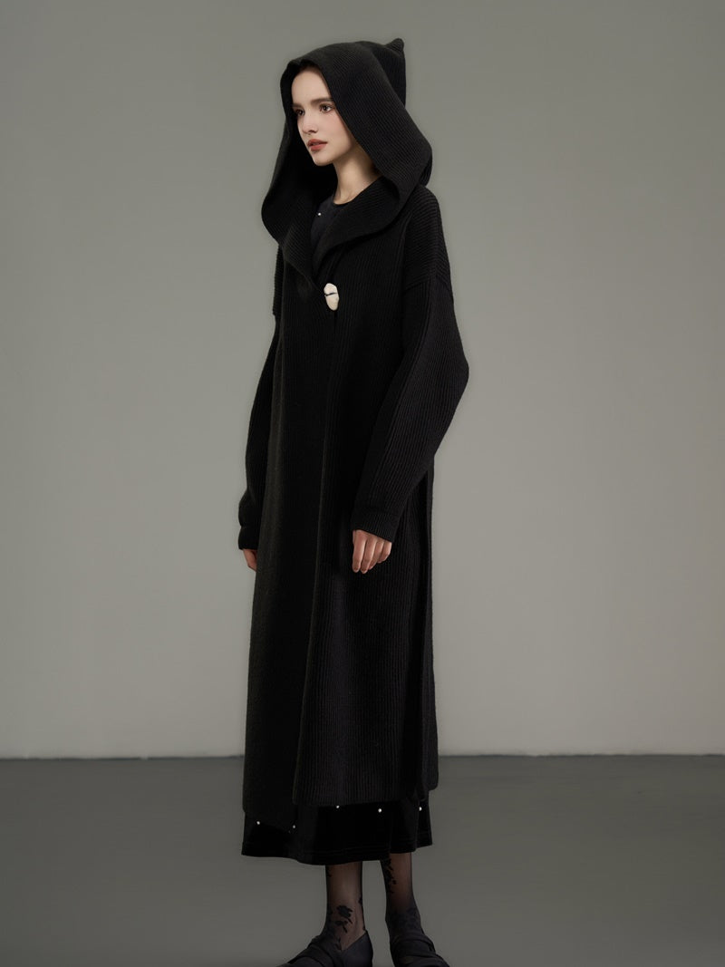 Sweat à capuche Plane laine simple et long-coat
