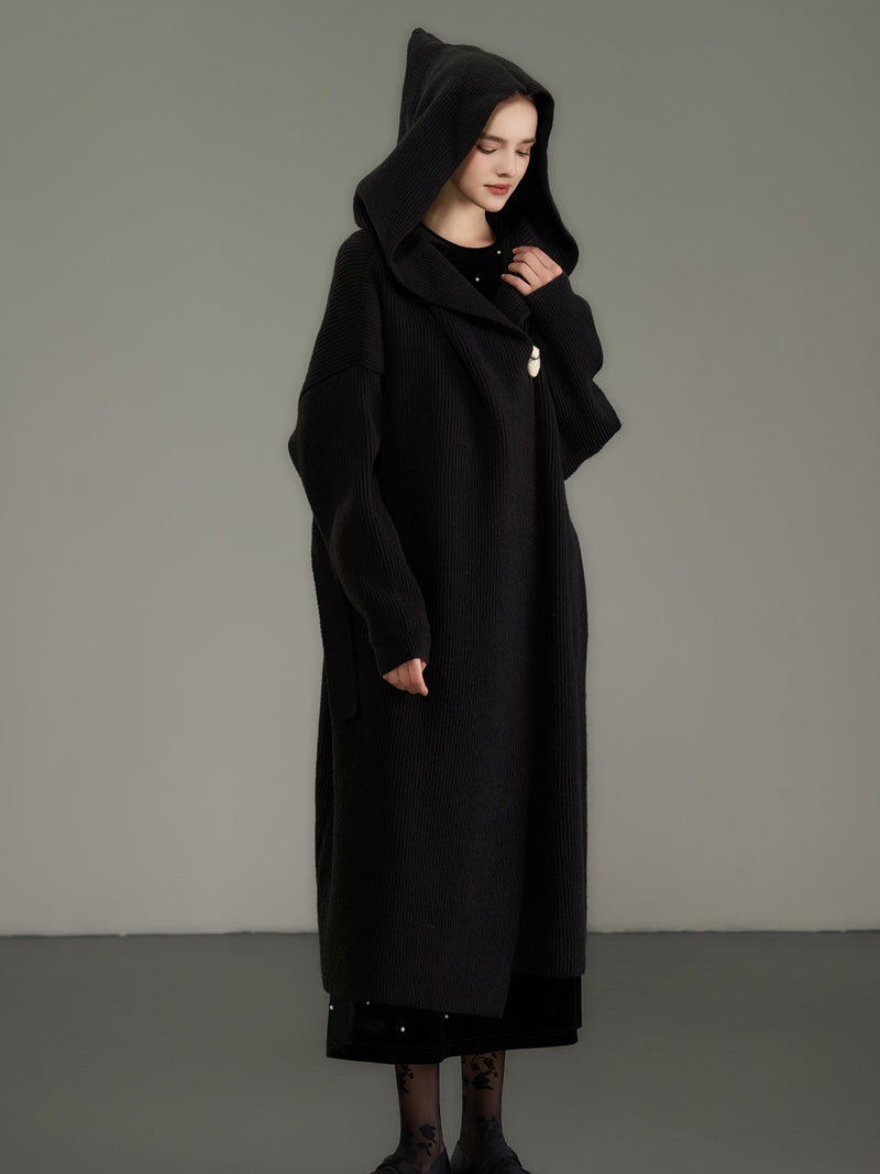 Sweat à capuche Plane laine simple et long-coat
