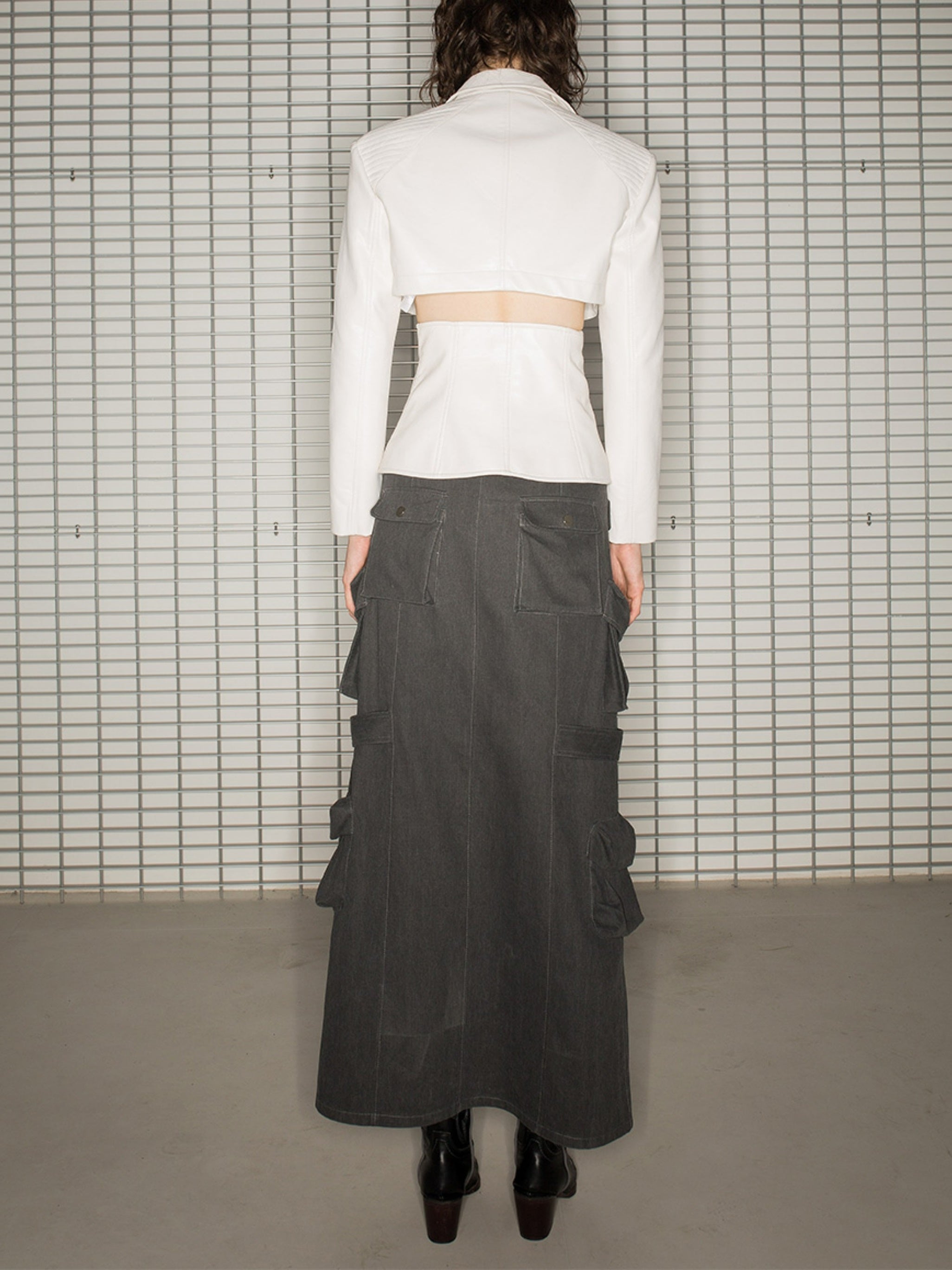 Casual Nichi Plain gutaussehende Kurzjacke & Langstachel