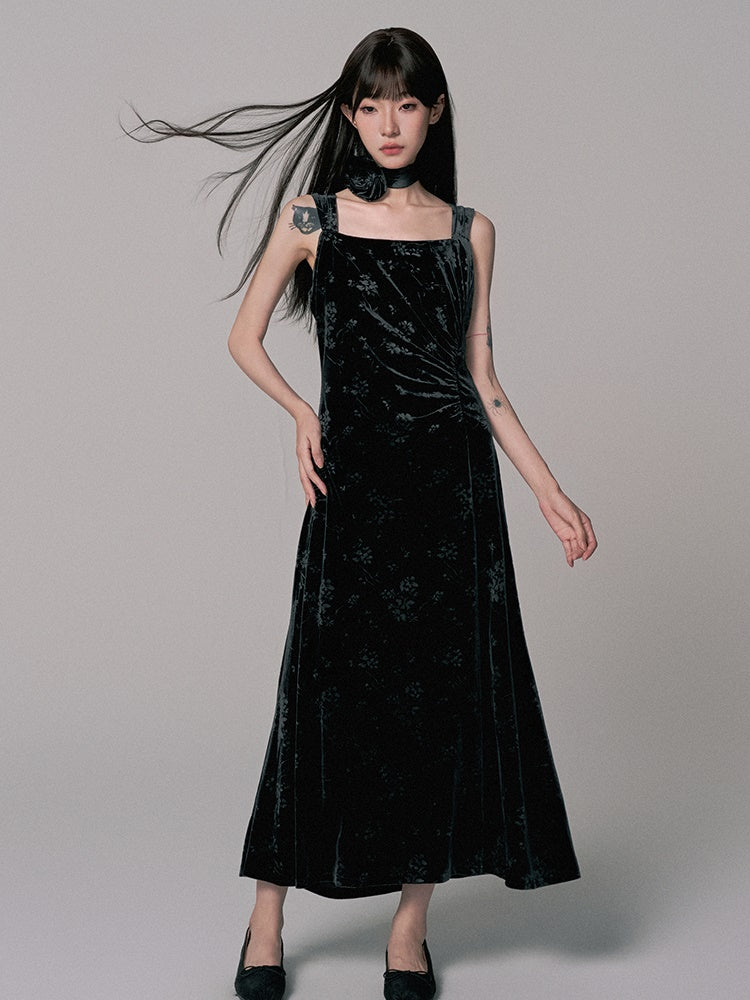 Set-Up Gather Embroidery Simpler Chic Dress&Bolero