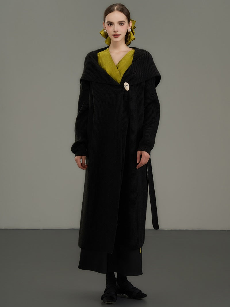 Sweat à capuche Plane laine simple et long-coat