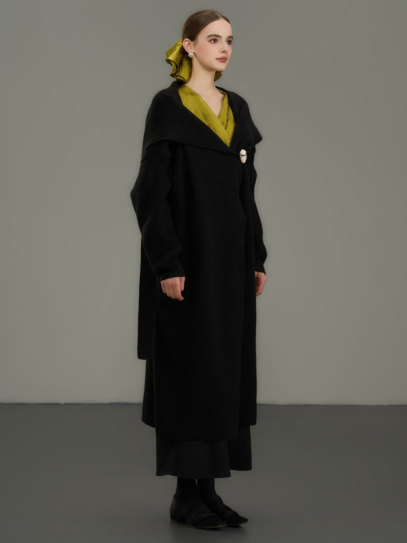 Sweat à capuche Plane laine simple et long-coat