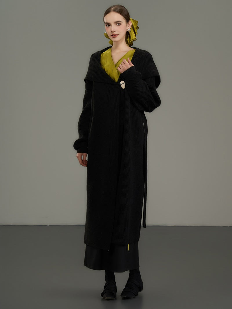 Sweat à capuche Plane laine simple et long-coat