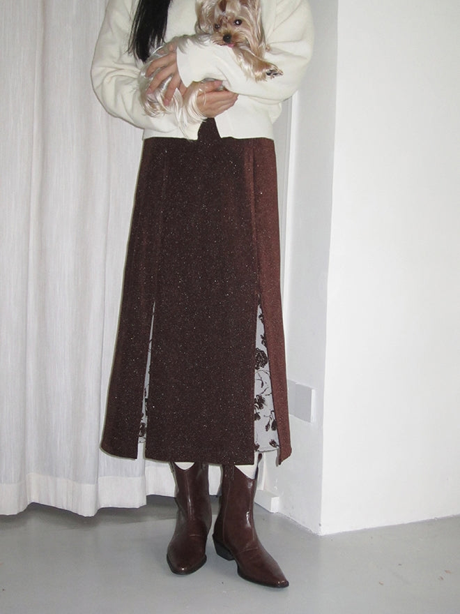 Flower Mermaid Retro Mesh Unique Long-Skirt